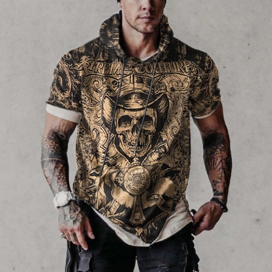 Men's printed hooded top HE1307-04-09 Men's printed hooded top HE1307-04-09