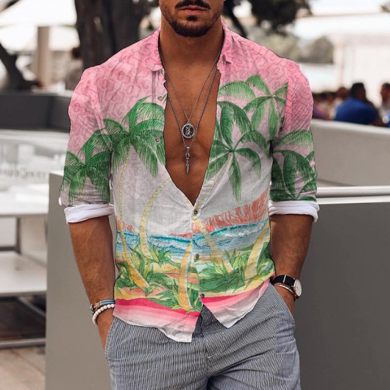 Coconut tree simple art shirt HF1904-04-02 Coconut tree simple art shirt HF1904-04-02
